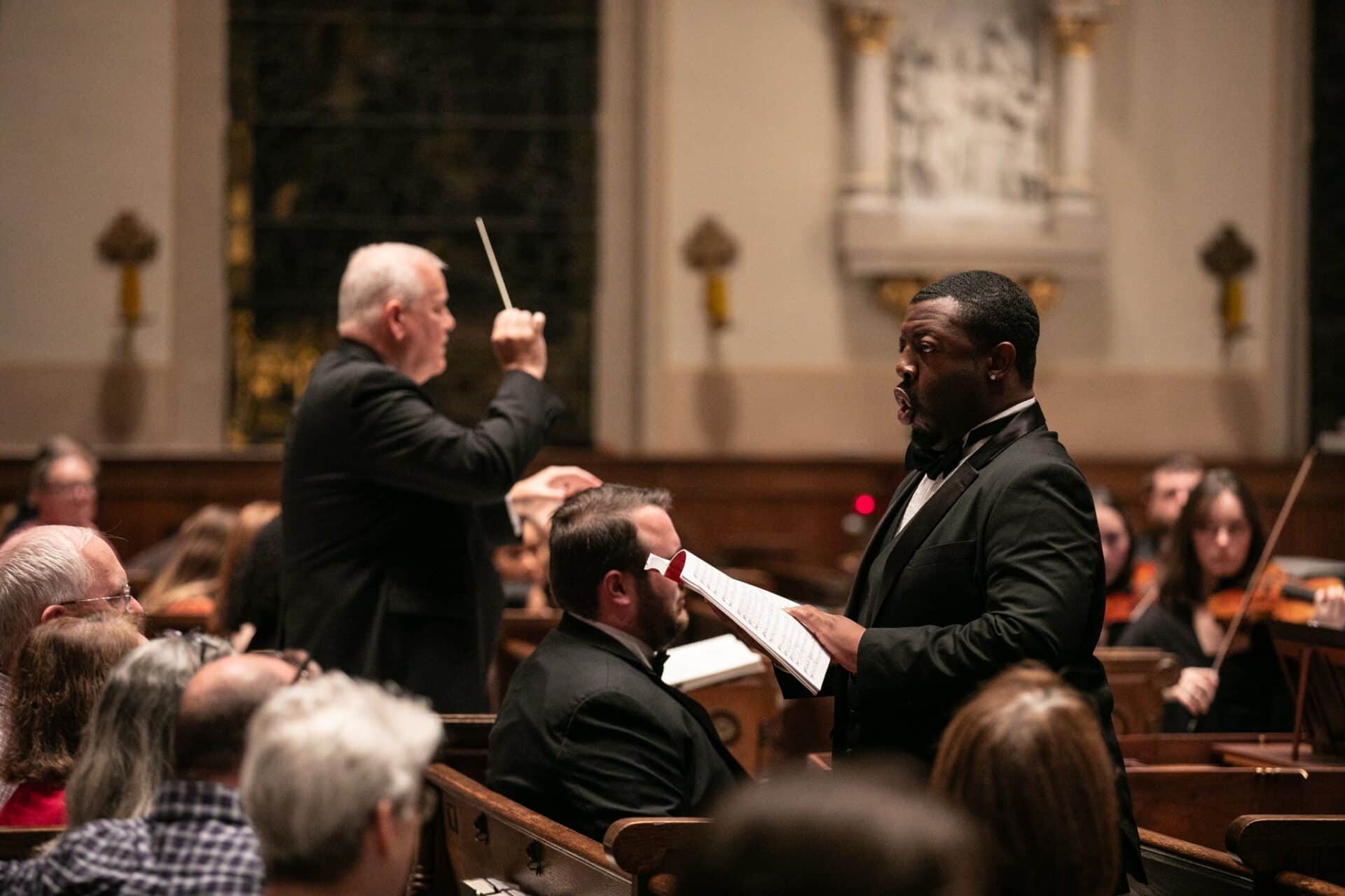 shot of Choral Society of Middle GA performing